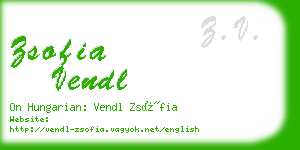 zsofia vendl business card